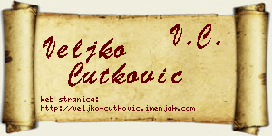 Veljko Ćutković vizit kartica